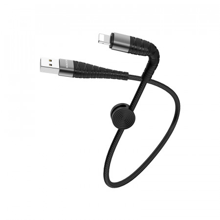 Cablu Borofone BX32 Munificent - USB to Lightning - 2,4A 0,25 metres Negru