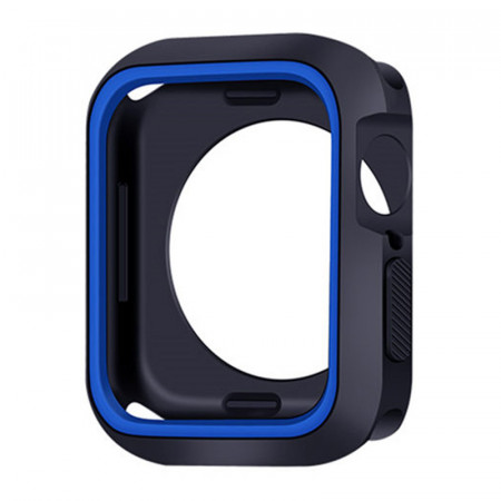 Case for Apple Watch 45mm Silicone black-blue