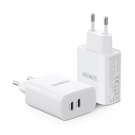 Dux Ducis Duzzona Incarcator Priza T4 - 2xType C - PD 35W white