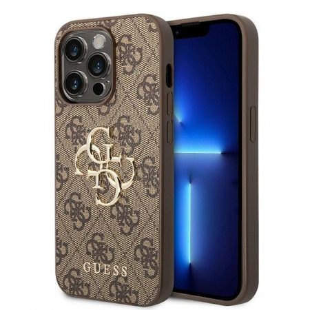 Husa Originala GUESS 4G Big Metal Logo GUHCP15L4GMGBR pentru Iphone 15 Pro brown