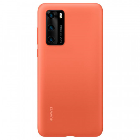 Husa Originala pentru Huawei P40 - Silicone Protective Husa (51993725) ORANGE