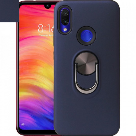Husa Samsung Galaxy A40 - Husa Bleumarin Din Policarbonat Premium cu Inel Rotativ
