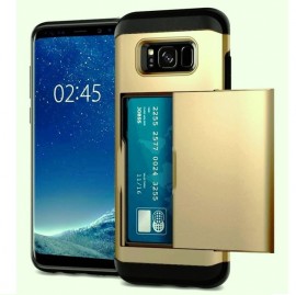 Husa Samsung Galaxy S8 Auriu Antisoc Cu Buzunar Pentru Card