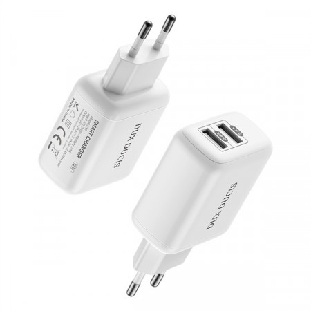 Incarcator Priza Dux Ducis C10 - 2xUSB - 12W 2,4A white