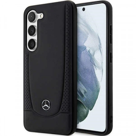 Original Case MERCEDES Leather Urban MEHCS23MARMBK for Samsung Galaxy S23 Plus Black