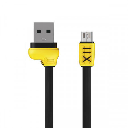 REMAX Cablu Running Shoe RC-112m - USB to Micro USB - 1 metru Negru