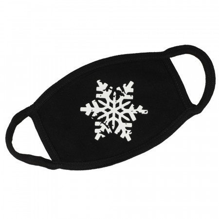 Reusable protective face mask - negru Snowflake