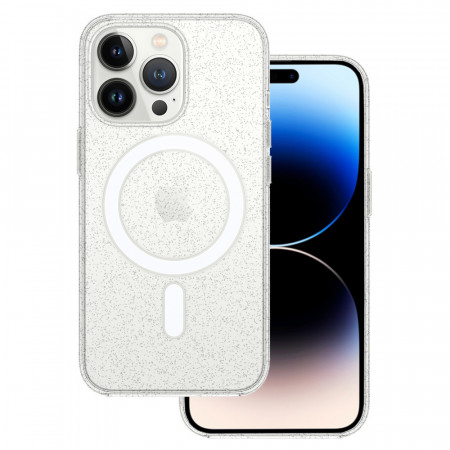 TEL PROTECT MagSilicone Clear Case for Iphone 15 Plus Glitter