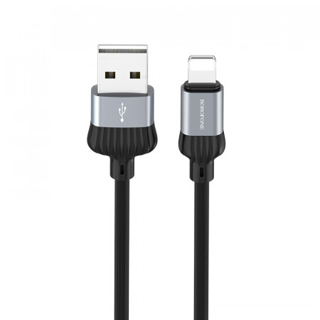 Borofone Cablu BX28 Dignity - USB to Lightning - 2,4A 1 metru gri