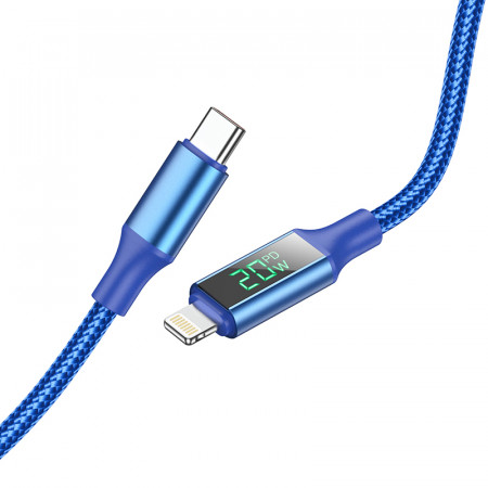 Cablu Borofone BU32 Exclusive - Type C to Lightning - PD 20W 1,2 metres Albastru