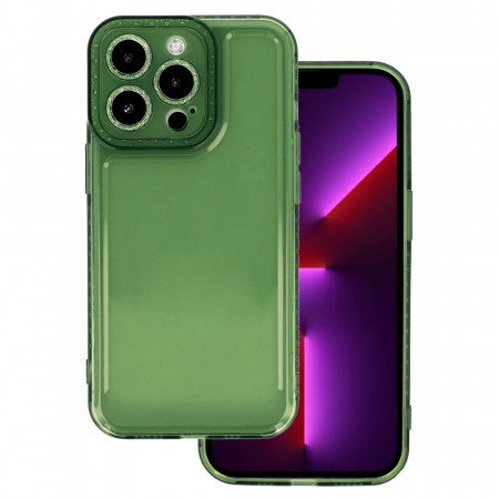 Crystal Diamond 2mm Case for Iphone 14 Plus Green