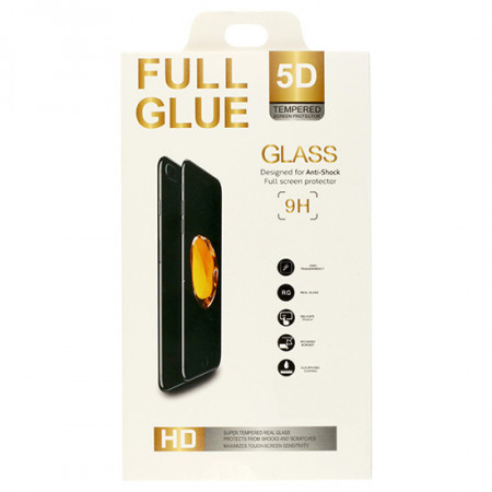 Folie Sticla TempeRosu Full Glue 5D pentru IPHONE 12 PRO MAX Negru
