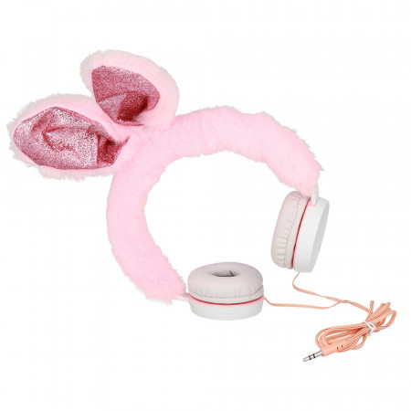 GJBY headphones - Plush RABBIT Pink