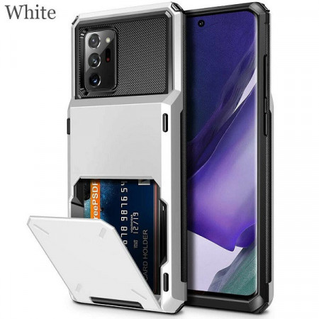 Husa Huawei P20 - Book Type Card Holder, alb, HWP20-001