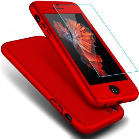 Husa iPhone 5 si 5S SE Rosie 360° Matte Premium Ultra Slim cu Folie de Sticla