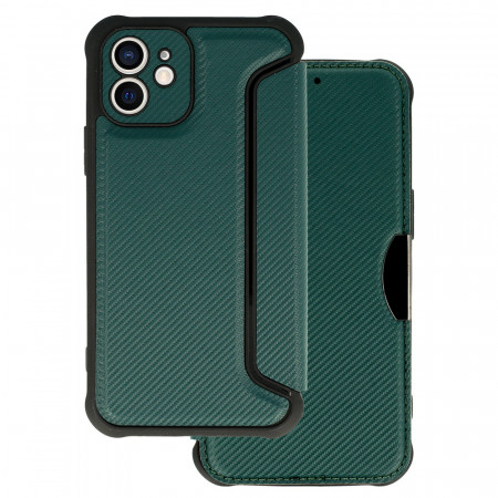 Razor Carbon Book Carcasa pentru Iphone 12 dark green