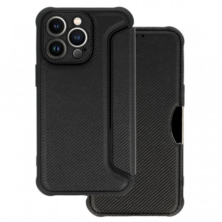 Razor Carbon Book Carcasa pentru Iphone 13 Pro Max Negru