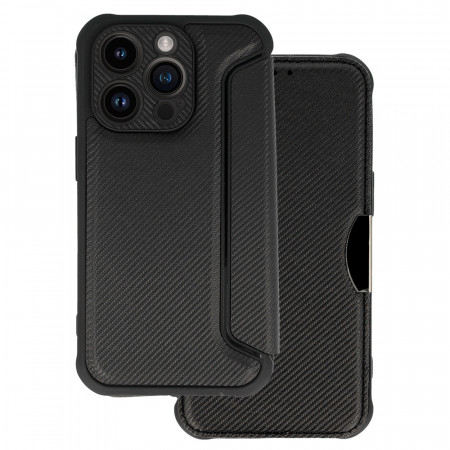 Razor Carbon Book Carcasa pentru Iphone 14 Pro Negru