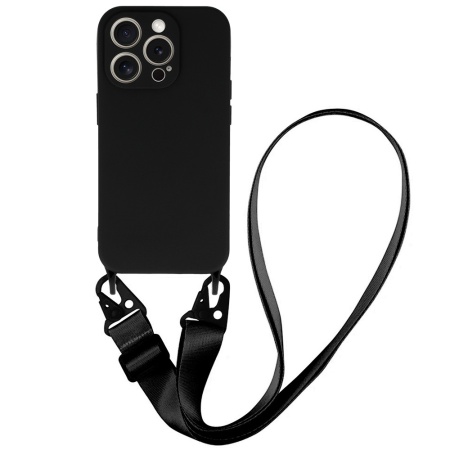Strap Silicone Case for Iphone 15 Pro design 2 black