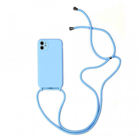 STRAP Silicone Husa pentru Iphone 11 Pro Light Albastru