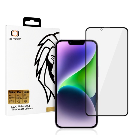 Tempered glass 10X Privacy Titanium for Iphone 14 Plus