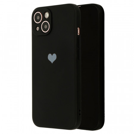 Vennus Silicone Heart Husa pentru Iphone 13 Mini design 1 negru