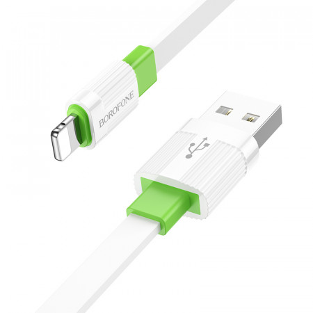 Borofone Cable BX89 Union - USB to Lightning - 2,4A 1 metre white-green