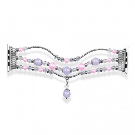 Bracelet loop pentru Apple Watch 38/40/41 design 4 silver-purple