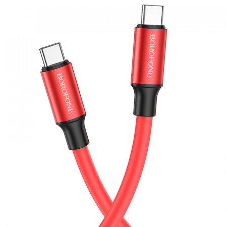 Cablu Borofone BX82 Bountiful - Type C to Type C - 60W 3A 1 metre Rosu