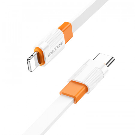 Cablu Borofone BX89 Union - Type C to Lightning - PD 20W 1 metre white-orange
