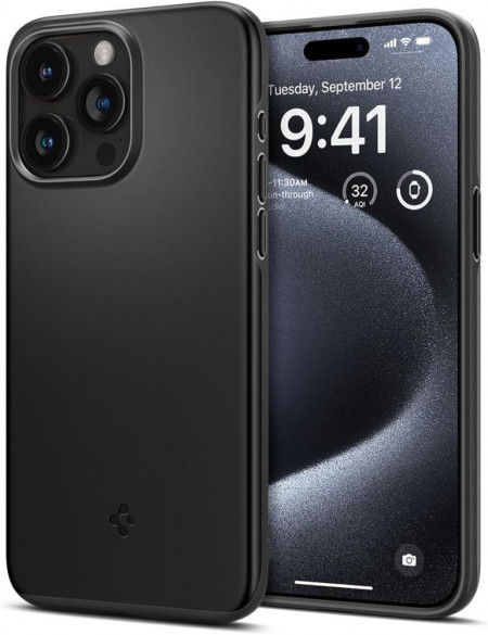 Carcasa SPIGEN Thin Fit ACS06686 pentru Iphone 15 Pro - Negru