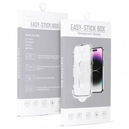 Folie Sticla TempeRosu Full Glue Easy-Stick Box pentru IPHONE 11 PRO Negru