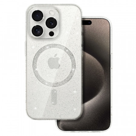 Glitter Magsafe Case for Iphone 15 Pro transparent