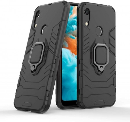 Husa Huawei Y6 | Y6 PRO (2019) Neagra Military cu Inel