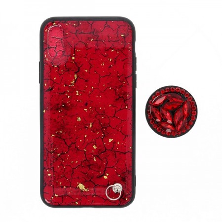 Husa iPhone X sau XS Din Silicon Red Texture