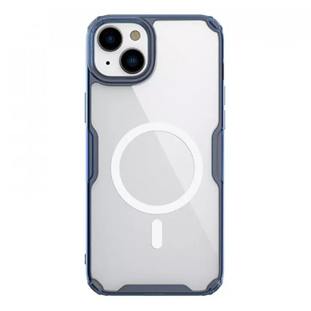 Husa NillkinNature Pro Magnetic TPU Carcasa pentru Iphone 15 Plus transparenta-Albastru
