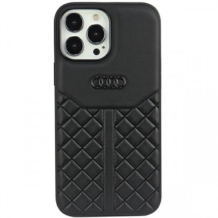 Husa Originala AUDI hardCarcasa Genuine Leather AU-TPUPCIP13P-Q8/D1-BK pentru Iphone 13/ 13 Pro Negru