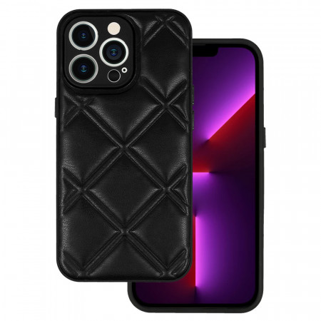Leather 3D Carcasa pentru Samsung Galaxy S23 Plus design 3 Negru