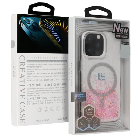 Liavec Moonlight Series Case for Samsung Galaxy S24 Plus pink
