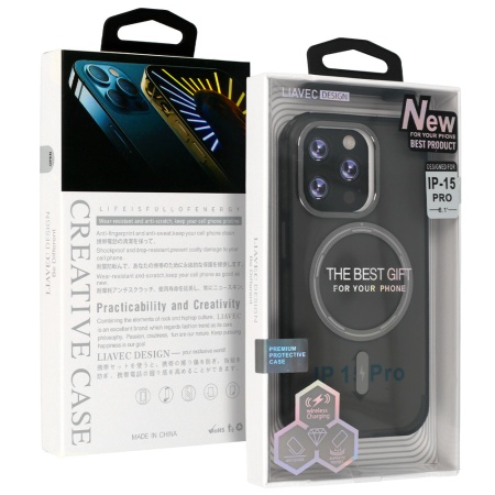 Liavec Smooth Feeling Magsafe Case for Iphone 14 Pro black