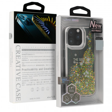 Liavec Snowflake Series Case for Iphone 15 Pro black
