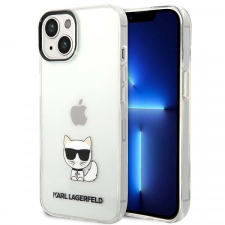 Original Pouch KARL LAGERFELD Choupette Body KLHCP14MCTTR for Iphone 14 Plus Transparent