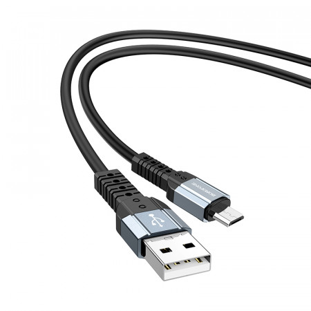 Borofone Cablu BX64 Special Silicone - USB to Micro USB - 3A 1 metru negru