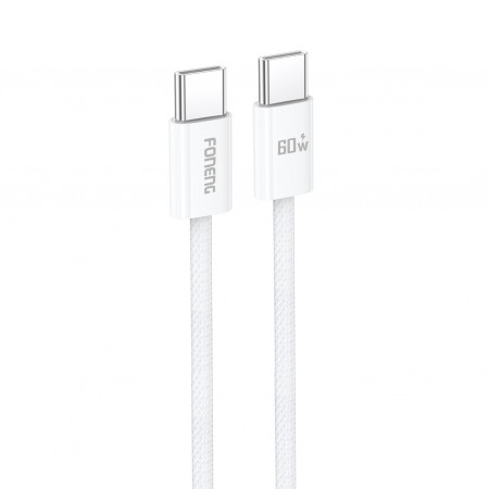 Foneng Cable X110 - Type C to Type C - PD 60W 3A 1,2 metres white