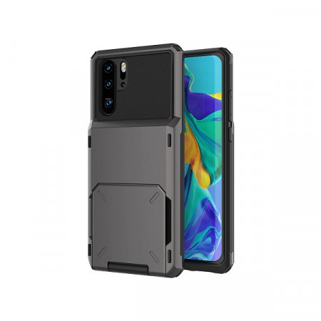 Husa Huawei P20 - Book Type Card Holder, negru, HWP20-002