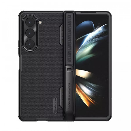 Husa NillkinSuper Frosted Shield Fold Carcasa pentru Samsung Galaxy Z Fold 5 5G Negru (bracket)