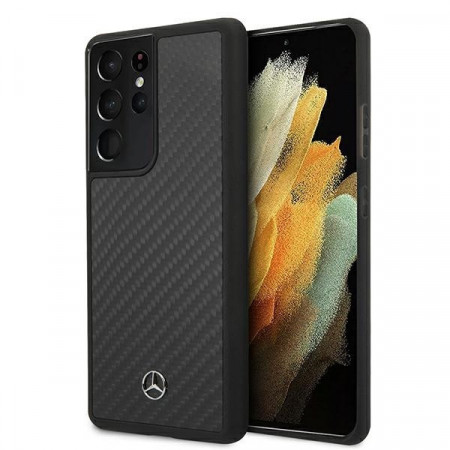 Husa Originala MERCEDES - Dynamic Line HardCarcasa Carbon MEHCS21LRCABK - Samsung S21 Ultra Galaxy G998 Negru