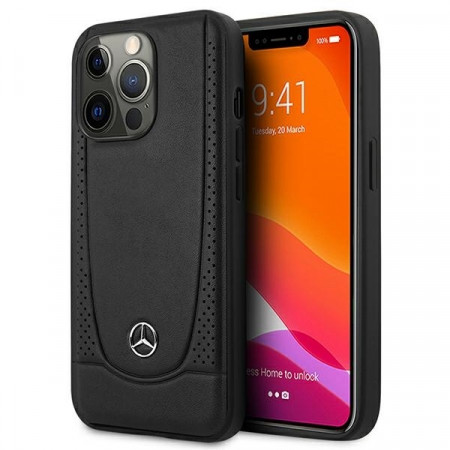 Husa Originala MERCEDES Leather Urban MEHCP15XARMBK pentru Iphone 15 Pro Max Negru