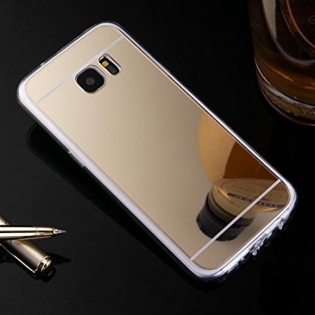 Husa Samsung Galaxy S7 Edge Silicon Mirror Auriu