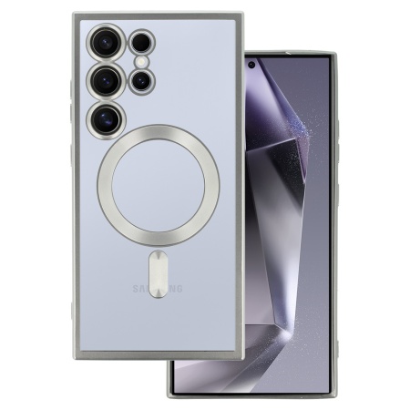 Metallic Magsafe Case for Samsung Galaxy S23 Plus Silver